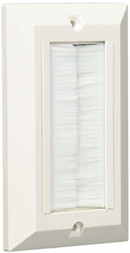 Delock Osłona do zarządzania kablami 146 x 86 mm z białymi paskami szczotkowymi