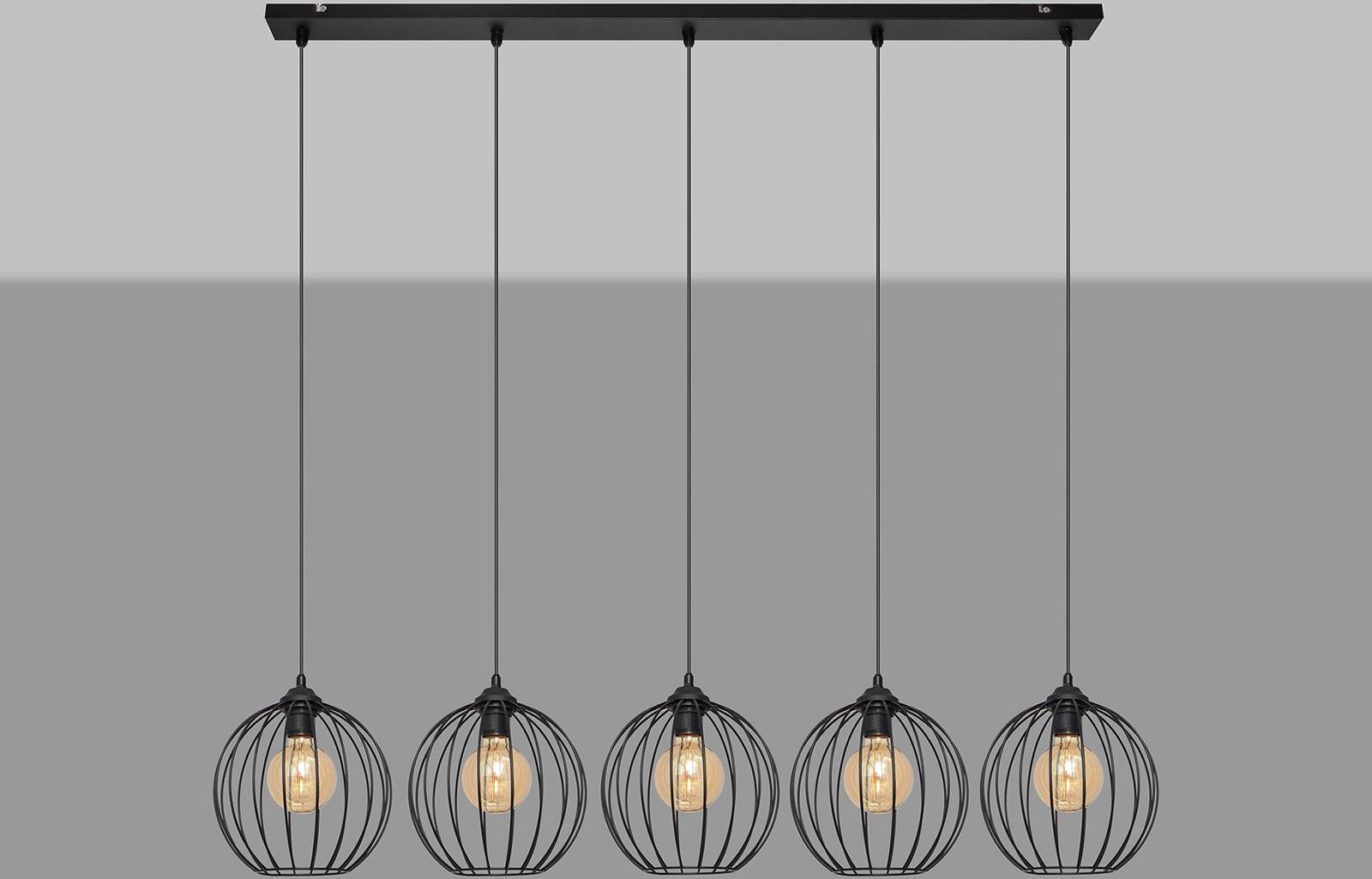EULUNA Lampa wisząca Cumera o długim kształcie 5-punktowa