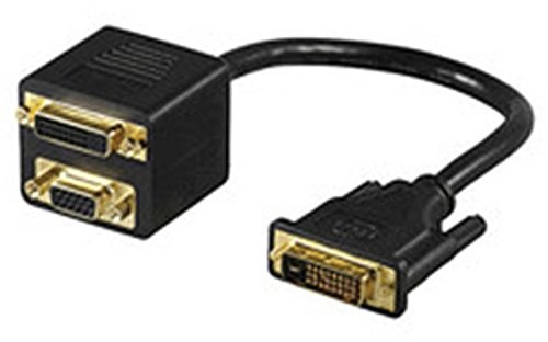 Adapter AV MicroConnect DVI na SVGA + DVI Czarny MONJK3