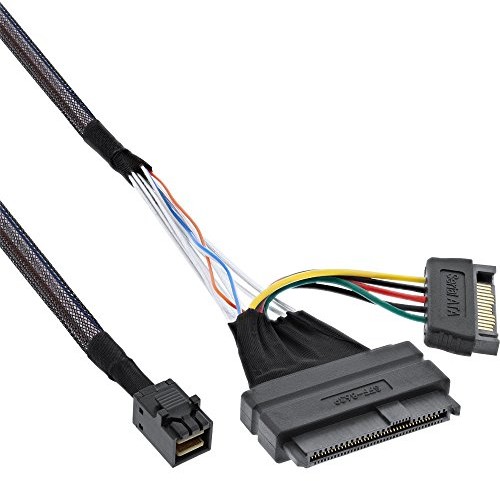InLine U.2 przewód przyłączeniowy SSD z U.2 (SFF-8639) do dysków twardych SFF 8643 + Power 0,5 m, 29620 A (29620A)