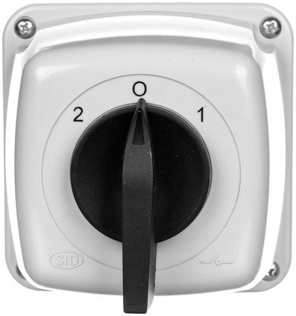 Elektromet Spółdzielnia Inwalidów Łącznik krzywkowy 2-0-1 3P 16A w obudowie IP44 Łuk 16-73 921673