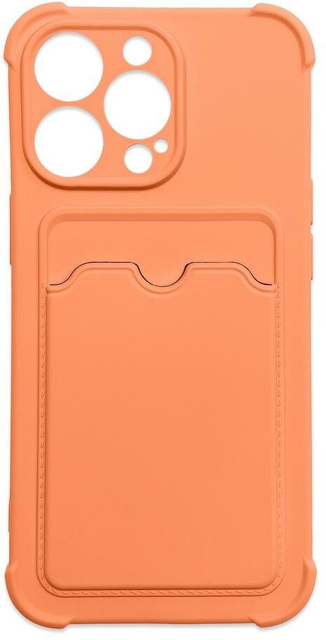 Hurtel Card Armor Case etui pokrowiec do Xiaomi Redmi Note 10 / Redmi Note 10S portfel na kartę silikonowe pancerne etui Air Bag pomarańczowy