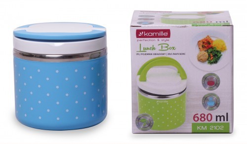 KAMILLE Pojemnik termos na żywność KAMILLE lunch box niebieski 2102_nieb