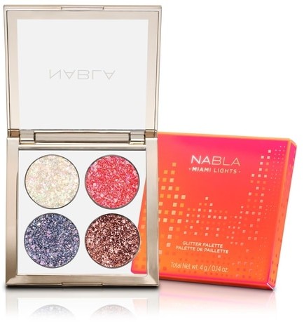 NABLA Miami Lights Glitter Palette - Paleta cieni do powiek