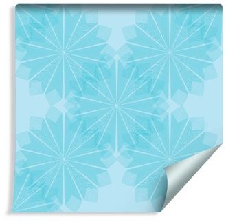 Muralo Tapeta Turkusowe Geometryczne Kwiaty 1087090622 T_F_10mx53_W_1087090622_S