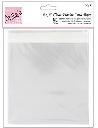 Unbekannt Karta anitas 167 X 167 MM tworzywo sztuczne, z krawędzią 25 MM, 50 sztuk, przezroczysty ANT1651007