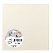 Clairefontaine płatek opalizujący pyłek, 135 x 135 mm, 210 g - kremowa, opakowanie 25 szt. 11886C