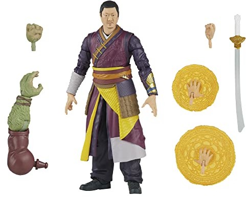 Hasbro Marvel Legends Series Doktor Strange in the Multiverse of Szaleństwo 15 cm kolekcjonerski Marvel's Wong Marvel Cinematic Universe Figurka zabawka, 4 akcesoria i 1 część zbudowania F0369