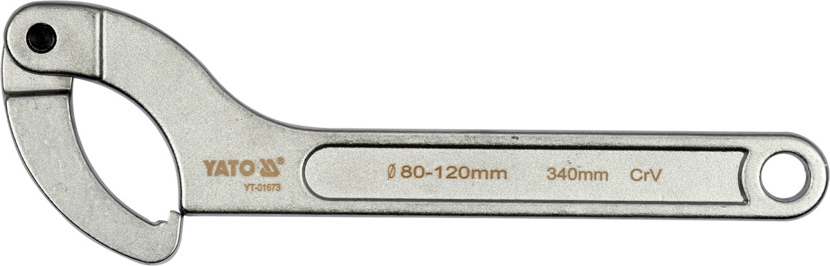 Yato KLUCZ HAKOWY Z NOSKIEM PRZEGUBOWY 80-120 MM YT-01673 YT-01673