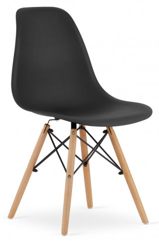 Komplet czarnych krzeseł skandynawskich 4szt Naxin 4S