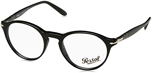 Persol po 3092 V, okrągły octan męskie okulary, , 50, , czarny, 0PO3092V 9014