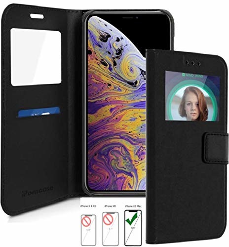 iPOMCASE Coque Porte Carte pour Apple iPhone XS Max GANDY-XS-MAX-NOIR