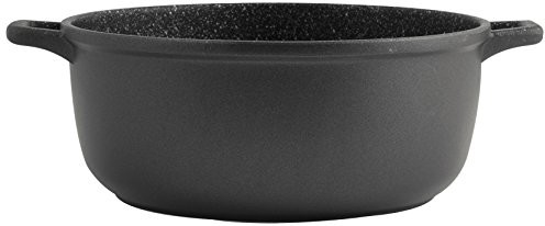 Home pietra rondel z 2 uchwytami nieprzywierającą, kamienia, czarna, 32 cm 8003512674310