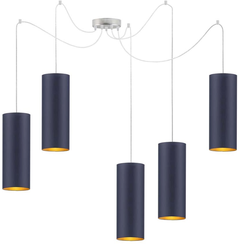 LYSNE Nowoczesna lampa wisząca pająk VIZELA GOLD 400042/25 T5