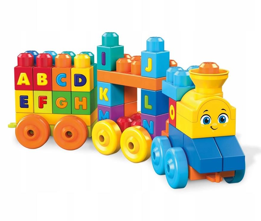 Mega Bloks Pociąg z literkami Klocki FWK22