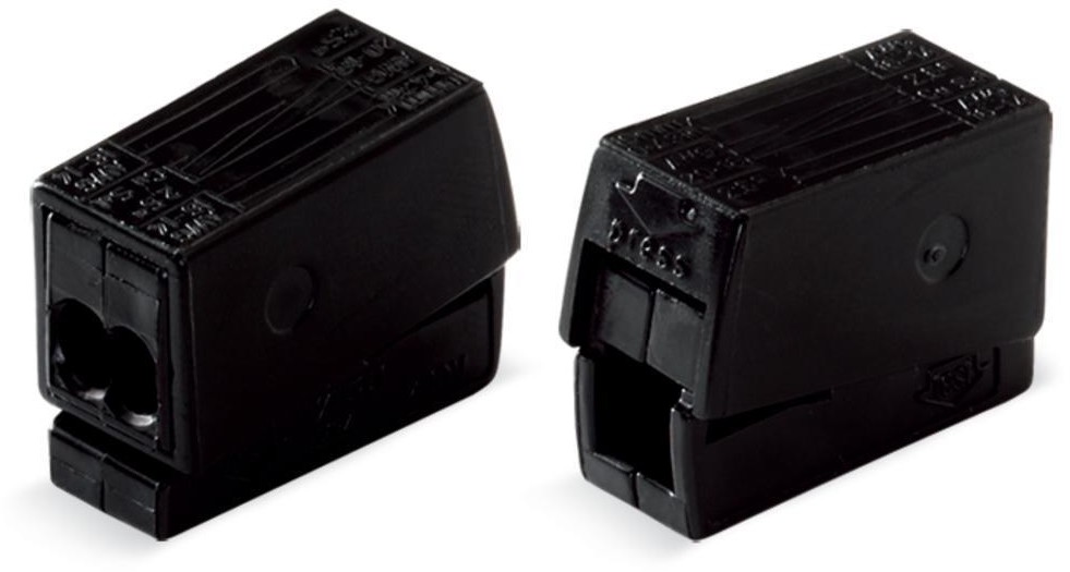 WAGO Złącze oświetleniowe WAGO 224-114 0.5-2.5 mm 0.5-2.5 mm Ilość PIN 2 100 szt czarny