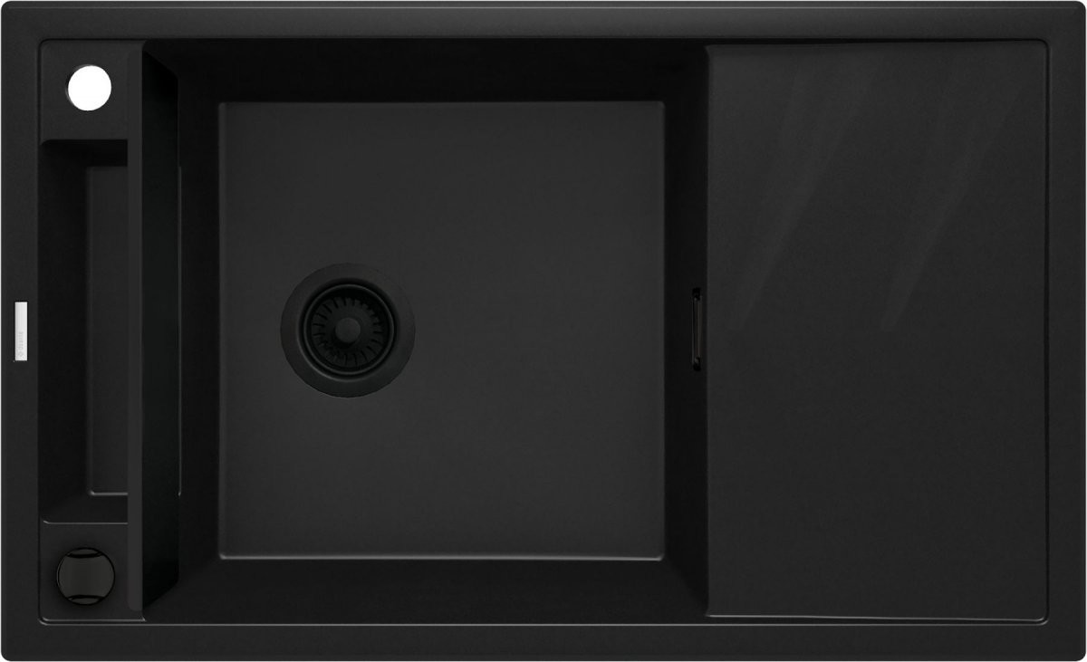 Deante Zlewozmywak granitowy magnetyczny 1-komorowy z ociekaczem - Magnetic nero 82x50 ZRM_N113
