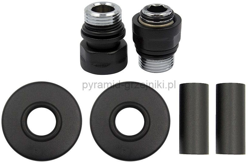 Vario Term Zestaw maskujący rozety + tuleje + złączki GZ x GZ1/2 - czarny str. ZMR1GZ1/2xM2214