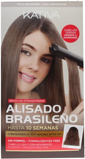 Kativa ALISADO BRASILENO Zestaw do keratynowego prostowania CZARNYCH + BRĄZOWYCH włosów