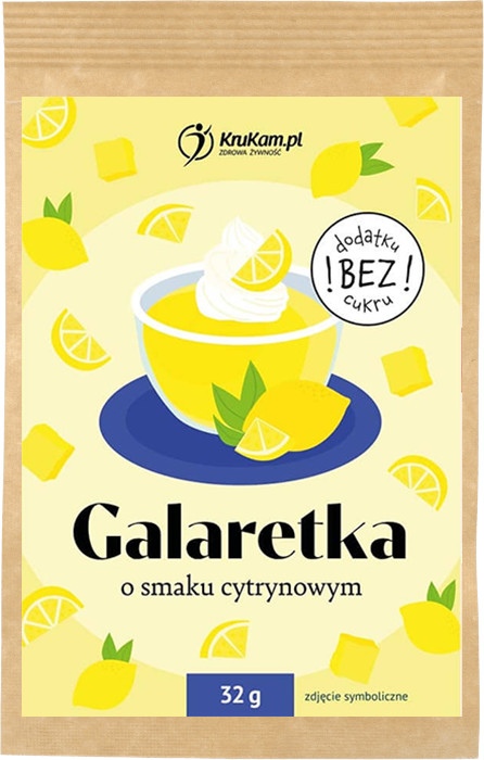 KruKam Galaretka cytrynowa 32g bez dodatku cukru