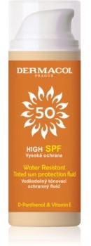 Dermacol Sun Water Resistant wodoodporny tonujący fluid do twarzy z wysoką ochroną UV SPF 50 50ml