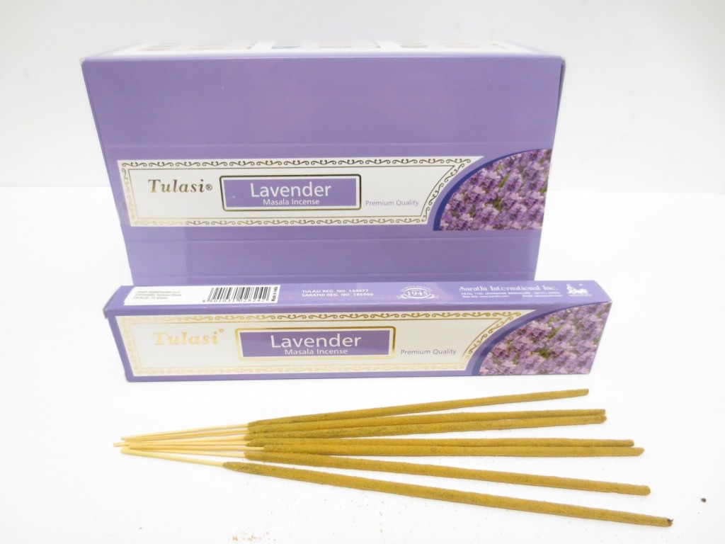 Sarathi International Inc. Kadzidełka TULASI Lavender (lawenda) - 15g tulasi04