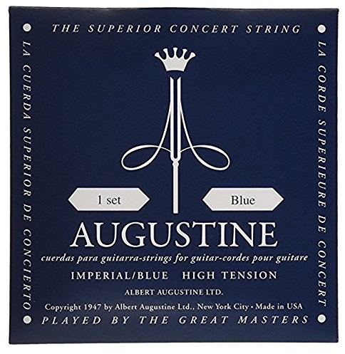 Augustine Klassik imperials gitara struny Label komplet strun Blue High Tension/Bass High Tension 650477