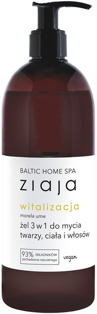 Ziaja Baltic Home Spa Witalizacja żel 3w1 do mycia twarzy ciała i włosów 500ml