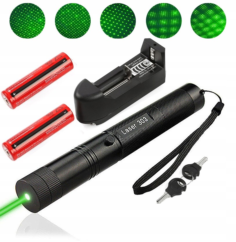 Laser Zielony Wskaźnik Laserowy 50000 mW + 1 Aku.