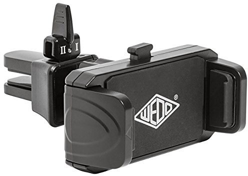 Wedo 6006101 KFZ uchwyt na smartfona Clip-it Plus do modyfikacji automatyczny odpowietrznik, 2 stopnie, 360 ° przegub kulowy, szybkie odblokowanie, z zaciskiem, uniwersalne zastosowanie do urządzenia  6006101