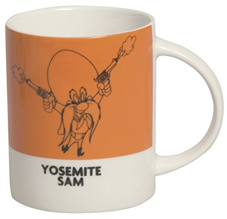 Excelsa Looney Tunes Mug Yosemite Sam 300 ML, porcelana, ciemny pomarańczowy, 8.9 x 8.9 x 9 cm 49635