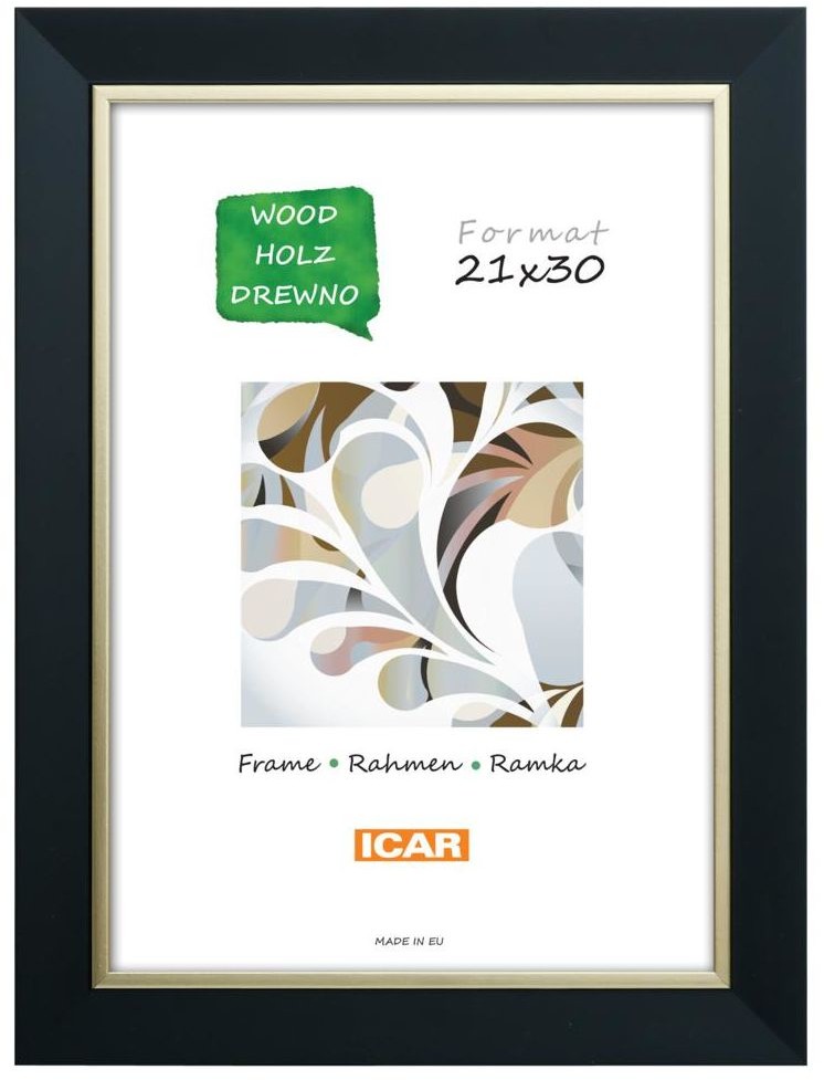 Icar Ramka na zdjęcia HUGO 21 x 30 cm czarna drewniana