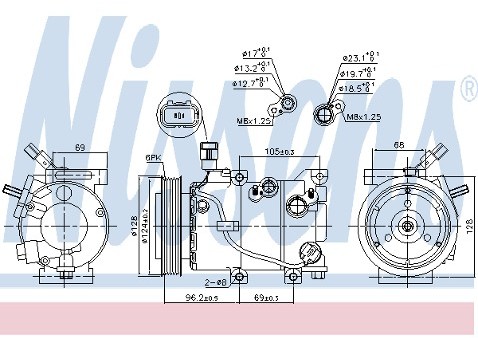 NISSENS SPRĘŻARKA KLIMATYZACJI NISSENS 890235 HYUNDAI I30 12-,KIA CEED 1,4/1,6 12 NISSENS 890235