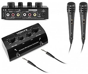 Vonyx VONYX Zestaw do Karaoke z mikrofonami w kolorze czarnym 103.113