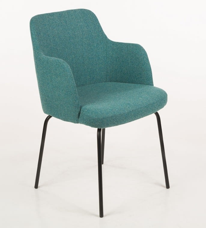 Intarseating Fotel NOMA z podłokietnikami stalowy stelaż KB-NOMA-TT-381