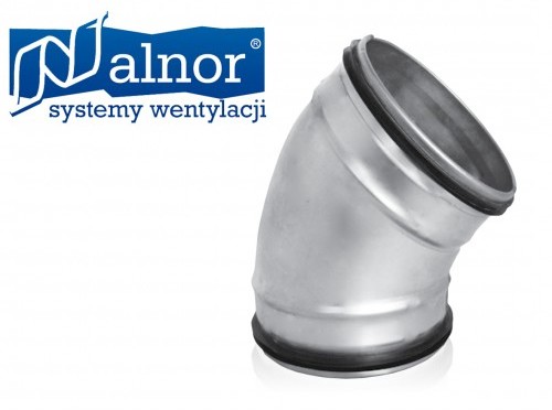 Alnor Kolano 45° wentylacyjne tłoczone 80mm SPIRO z uszczelką BPL-080-45