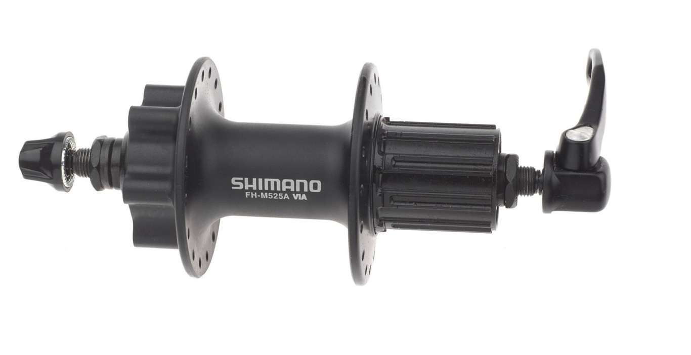 SHIMANO Piasta FH-M525 czarny / Ilość otworów: 36 / Mocowanie tarczy: na śruby / Montaż: tył AFHM525AZLS