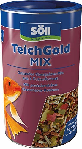 Söll GmbH TEICH-GOLD Mix - pełna pasze dla wszystkich ryb stawowych - karma dla ryb - stawu ogrodowego, 1 L 18808