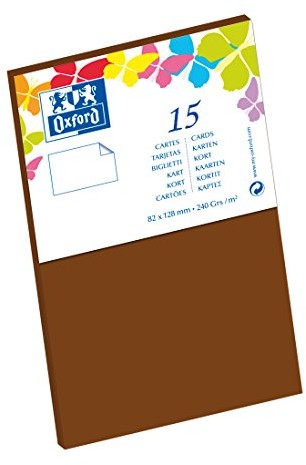 Oxford Oxford Korrespondenz 10 sztuk papieru kolorowe karty format wizyty 8,2 x 12,8 cm 8,2 x 12,8 cm czekoladowy brąz 100106988