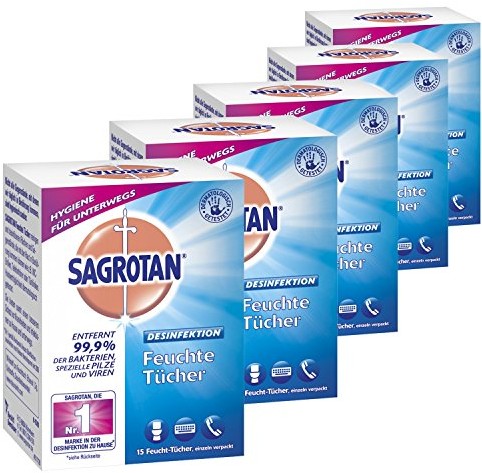 Sagrotan Ręczniki SAGROTAN, 5er Pack (5 X 15 sztuk) 5932