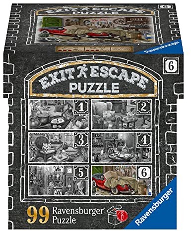 Ravensburger EXIT Puzzle 16882 - Im Gutshaus Garage - 99 Teile Puzzle für Erwachsene und Kinder ab 14 Jahren 16882