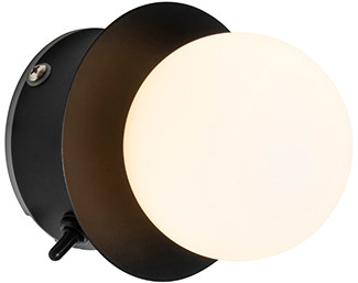 QAZQA Nowoczesna lampa ścienna czarna IP44 - Cederic