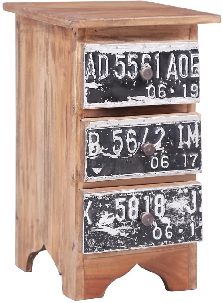 vidaXL Szafka nocna, 30x30x51 cm, lite drewno odzyskane