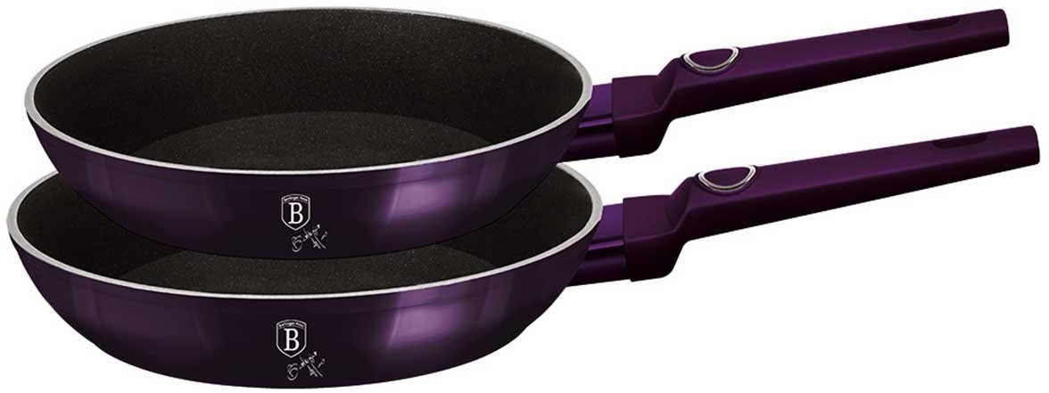 Berlinger Haus Patelnia zestaw Purple eclipse collection Tytanowa 26 22cm 2szt BH-6789 Kinghoff
