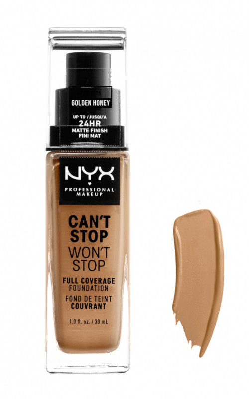 NYX Professional Makeup - CAN''T STOP WON''T STOP - FULL COVERAGE FOUNDATION - Podkład do twarzy - GOLDEN HONEY