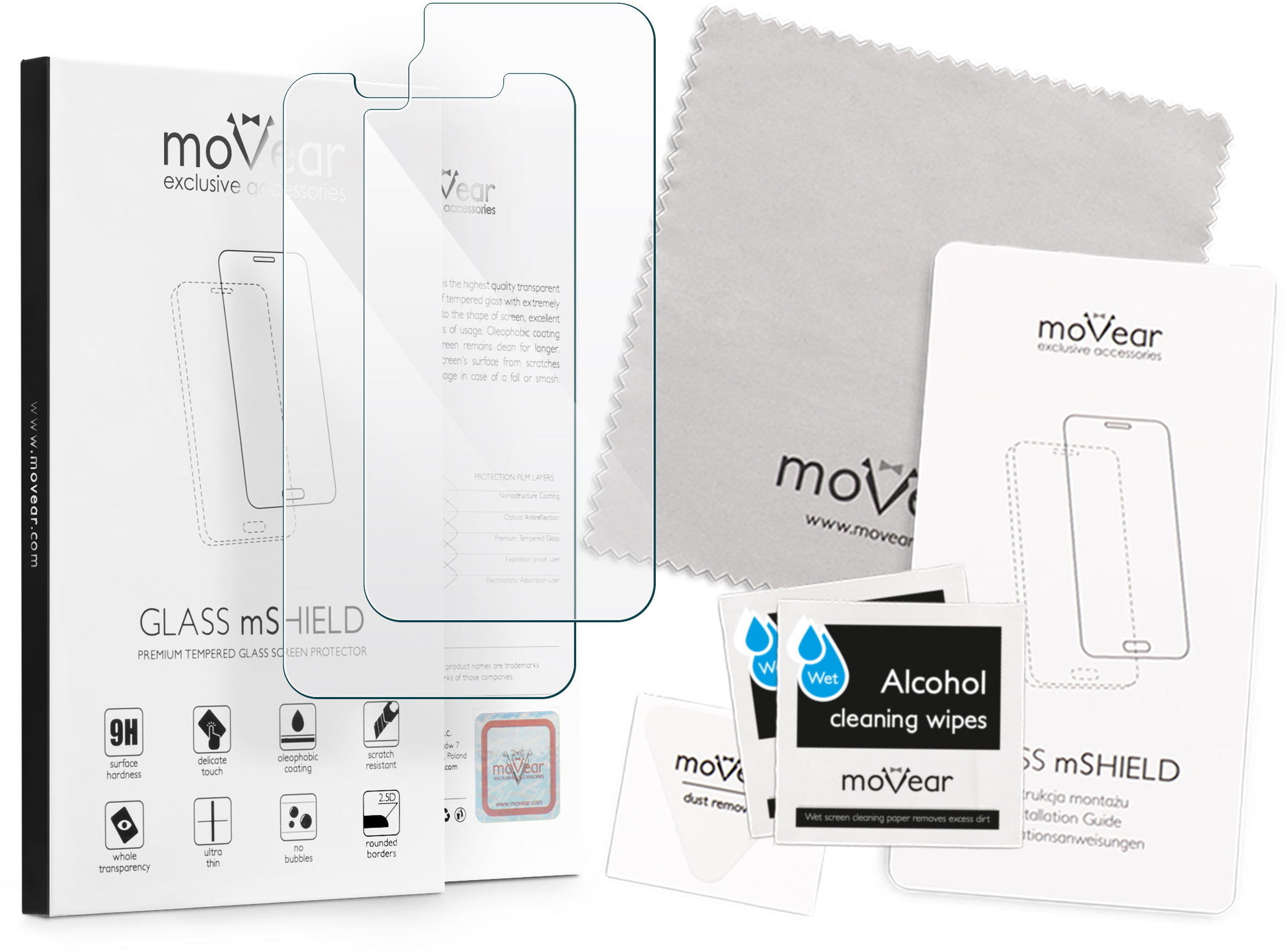 movear Szkło Hartowane 9H iPhone Xr PRZÓD + TYŁ 2.5D AIPXRGPMS3A00