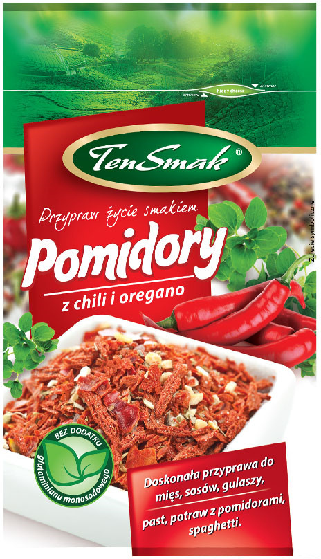 Ten Smak Pomidory z chilli i oregano 15 g