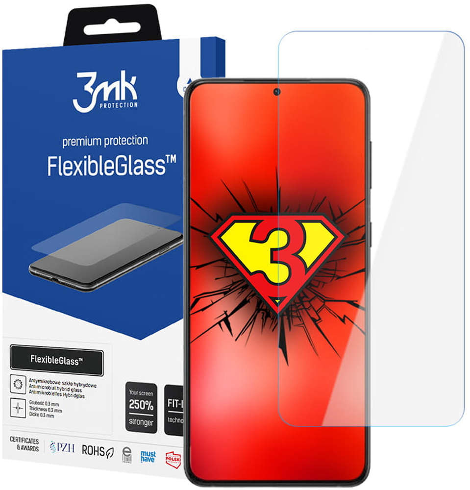 3MK Szkło hybrydowe ochronne Flexible Glass 7H do Samsung Galaxy S22 12436X10