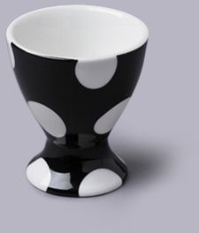 W.m. bartleet & sons Kieliszek na jajko w kropki - czarny