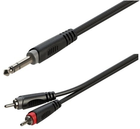 Roxtone Roxtone RAYC110L1 kabel audio jack- 2x RCA 1m